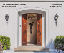 將圖片載入圖庫檢視器 Centerpiece Art in Entryway of House Ten ~ Large Bronze Wall Hanging Female Back Bas-Relief Sculpture