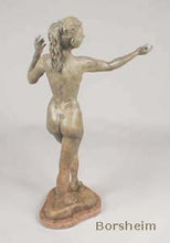 將圖片載入圖庫檢視器 Beautiful Female Figure Little Mermaid Bronze Statue of Nude Woman Standing Dancing Arm Outstretched Sirenetta