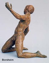 Load image into Gallery viewer, Torsione Nude Male Dancer Twists Torso On His Knees Movement Bronze Statue
