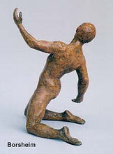 將圖片載入圖庫檢視器 Torsione Nude Male Dancer Twists Torso On His Knees Movement Bronze Statue