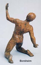 將圖片載入圖庫檢視器 Torsione Nude Male Dancer Twists Torso On His Knees Movement Bronze Statue