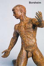 Load image into Gallery viewer, Torsione Nude Male Dancer Twists Torso On His Knees Movement Bronze Statue
