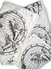 Load image into Gallery viewer, detail of the designer scarf Tiger Shoe by Dragana Adamov
