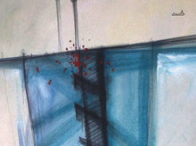 將圖片載入圖庫檢視器 Detail of figurative oil painting Artemis by Dragana Adamov.  Note blue, black, and red in the original artwork.