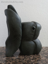 Load image into Gallery viewer, Fish Lips Aquatic Kiss Sculpture in Green Canadian Marble