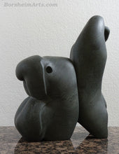 Load image into Gallery viewer, Fish Lips Aquatic Kiss Sculpture in Green Canadian Marble