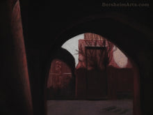 Laden Sie das Bild in den Galerie-Viewer, Detail Light in the Tunnel Marrakesh Morocco Exhibition Pastel Art Mysterious Architecture