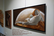 Charger l'image dans la galerie, Solo art exhibit at Bottega d'Arte Salvadori Pescia in Tuscany, Italy Nude Man with Full Moon oil Painting