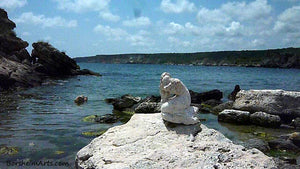 Sirena Mermaid Stone Carving Black Sea Art Symposium Rusalka Kavarna Bulgaria 2014