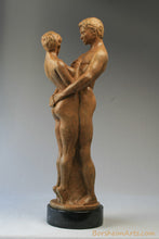 Load image into Gallery viewer, Together and Alone Bronze Sculpture of Man Woman Couple
