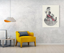 Carica l'immagine nel visualizzatore di Gallery, Room sample for size idea for your home decor.  Here the yellow in the Venetian street lamp balances the larger yellow chair nearby