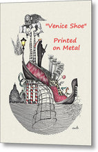 Carica l'immagine nel visualizzatore di Gallery, Print on metal, shown angled to depict the thickness of the aluminum panels
