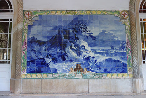 Portuguese Blue Azulejos Ceramic Tile Mosaic Art Portugal