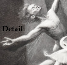 Charger l'image dans la galerie, Artistic depiction of a male figure dancer with wing of owl with 'Detail' text overlay
