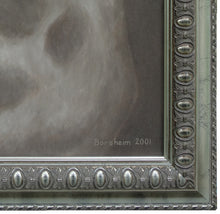 將圖片載入圖庫檢視器 Decorative silver frame with artist's signature 'Borsheim 2001' inscription on a painting of a gray color. 
