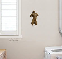Laden Sie das Bild in den Galerie-Viewer, lovely male nude body wall art piece graces this simple laundry room... private pleasures during chore time
