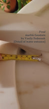 Carica l'immagine nel visualizzatore di Gallery, Marble fountain with a measuring tape indicating dimensions of the hole for the e, by Vasily Fedorouk.water to enter.
