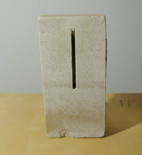 Laden Sie das Bild in den Galerie-Viewer, Rectangular stone block with a cutout on a beige surface
