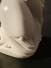 將圖片載入圖庫檢視器 Close-up of a white marble sculpture showing the detail of an ancient dolphin design.
