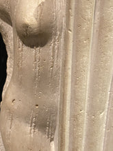Cargar imagen en el visor de la galería, Close-up of a classical sculpture with detailed drapery and anatomy with vertical texture marks.  Art by Ukrainian-American artist Vasily Fedorouk.
