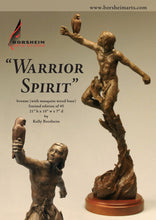 Charger l&#39;image dans la galerie, Warrior Spirit Connection between Man and Bird Bronze Sculpture
