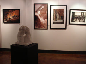 Art show exhibit to show relative size and frame