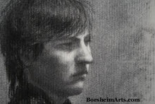 Cargar imagen en el visor de la galería, Detail Head Fellow Art Student Anthony Charcoal Drawing Portrait of Young Man
