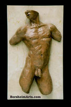 將圖片載入圖庫檢視器 Valentine Male Nude Torso Bronze Wall Hanging Art
