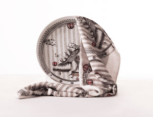 Dragana Adamov Collection Plate Tiger Shoe Circus Designer Foulard Scarf 