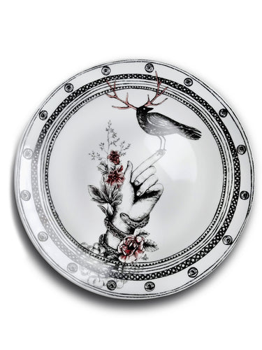 Dragana Adamov Collection Plate Bird on Hand Collector Plate Designer Plate