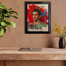Cargar imagen en el visor de la galería, Man in information overload, thinking of going Back to Nature, oil painting to remind a computer user to take a break, home office.  Man surrounded by digital age references, while hummingbirds and butterflies swirl around his dazed head.
