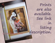 將圖片載入圖庫檢視器 Prints of Buskers in Firenze are available in a variety of sizes, two mimes pose in front of Italian architecture in Florence, Italy.  See link in description to find the print listing.  Artwork by Kelly Borsheim
