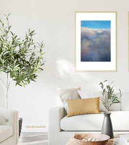 Cloud Painting Print, Cloud Print, Cloudscape Art Print, Large Abstract Wall Art, Skies Modern Painting, Cloud Artwork Minimalist Wall Art