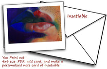 Load image into Gallery viewer, Notecard example use of Digital Download Insatiable
