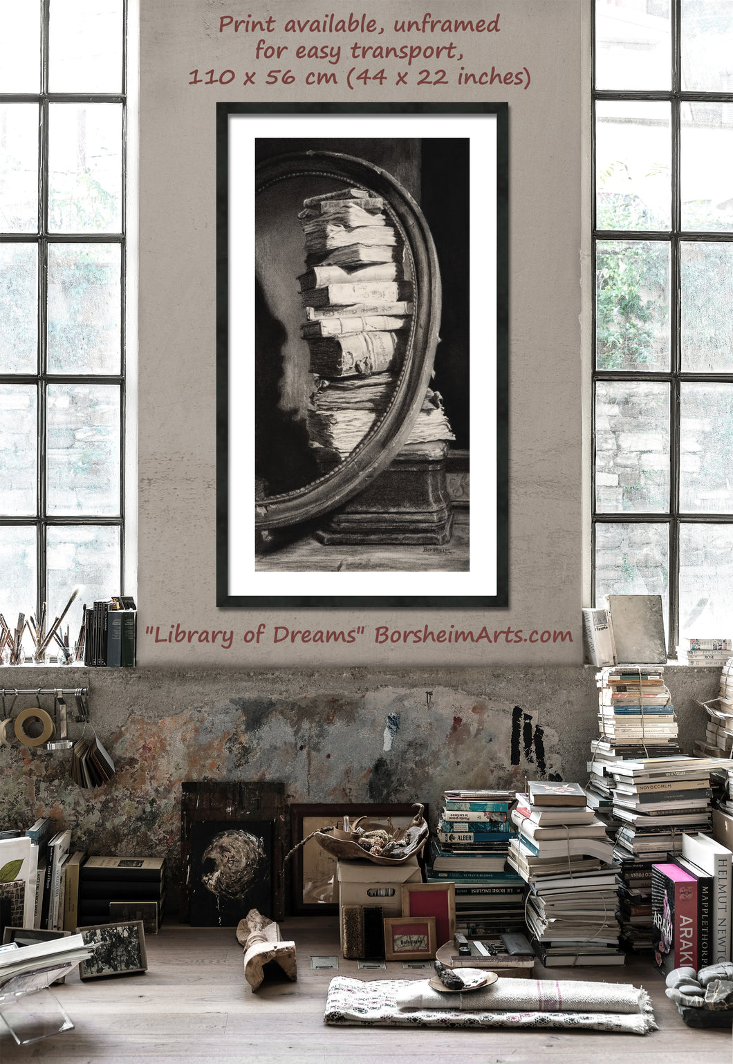 Library of Dreams Large Framed Print
