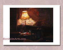 Load image into Gallery viewer, Fine art prints available of artwork titled London Pub.  The original painting sold and is in a private collection in Texas.
