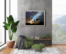 Laden Sie das Bild in den Galerie-Viewer, Example of how the painting &quot;New Year&#39;s Eve&quot; might look in a loft living room 
