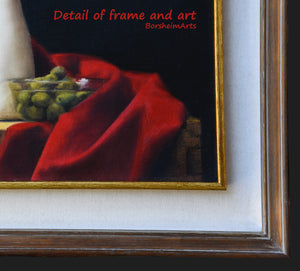 Detail of frame and art painting of Tuscan goodness.