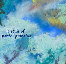 Cargar imagen en el visor de la galería, Detail of Tuscan Road in Shadows Pastel Art showing the luscious hand-blending of colors.
