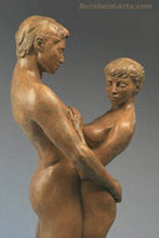Cargar imagen en el visor de la galería, Detail Together and Alone Bronze Sculpture of Man Woman Couple

