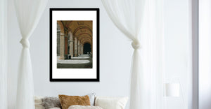 Bedroom decor Palazzo Pitti - Firenze, Italia ~ Original Pastel & Charcoal Drawing Repeating Arches in perspective