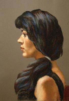 Maria Portrait Study of Young Spanish Woman in Profile Art
