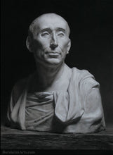 Load image into Gallery viewer, Niccolò da Uzzano Portrait after Donatello Charcoal and Pastel on Grey Paper Portrait Art
