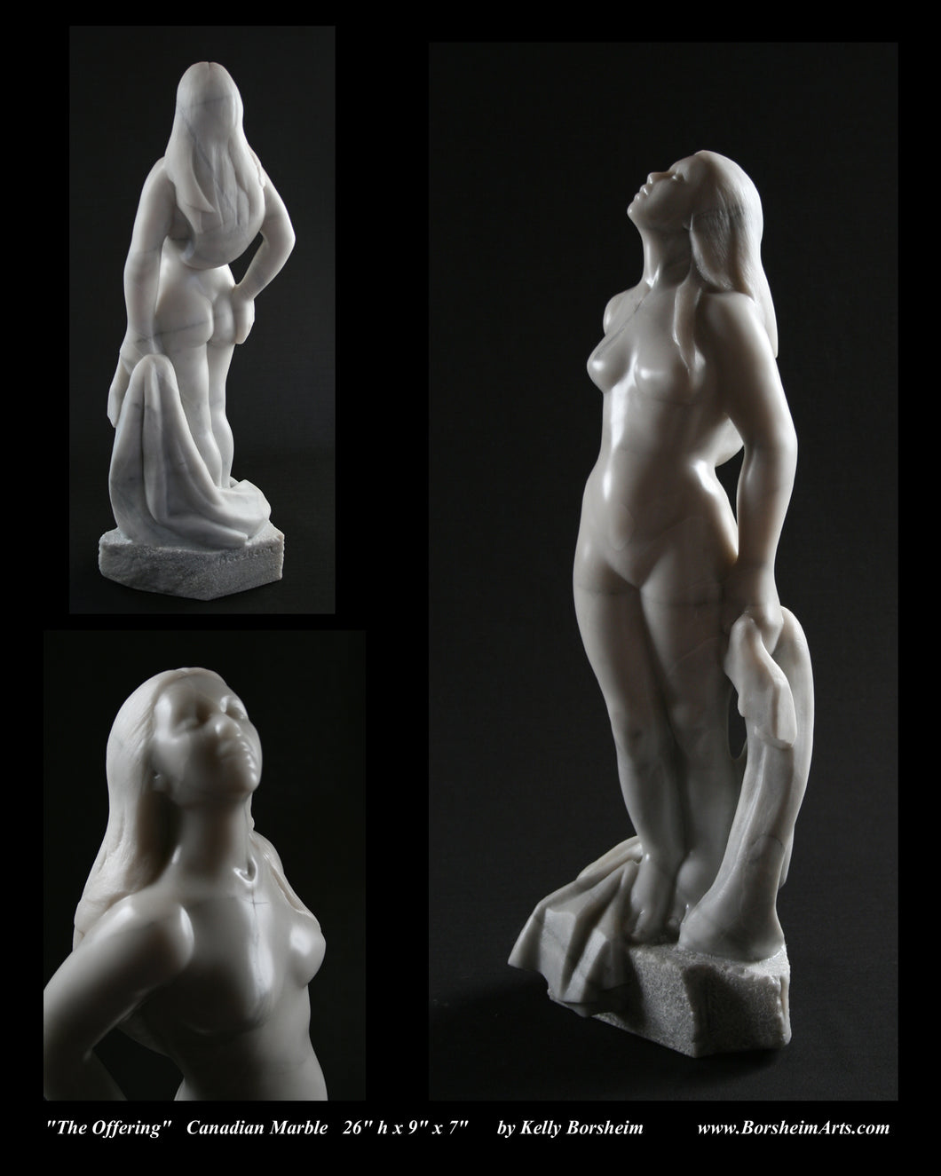 The Offering Vulnerable Woman Sculpture Canadian Marble