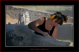 Kelly Borsheim Carves Casacata (Waterfall) ~ Symposium 2013 Castelvecchio Valleriana Tuscany Italy