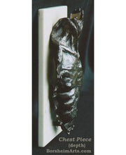 Carica l&#39;immagine nel visualizzatore di Gallery, Chest Piece Male Nude Bronze Bas Relief Wall Hanging or Tabletop Sculpture
