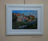 I Piccioni di Anselmo ~ Framed Print of Pastel Art