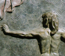 Laden Sie das Bild in den Galerie-Viewer, Detail Rehearsal Dancer Back View Bronze Bas-relief Sculpture Wall-Hanging Art
