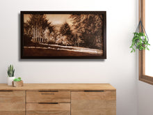 將圖片載入圖庫檢視器 Landscape art in bedroom wall neutral wall decor framed original art
