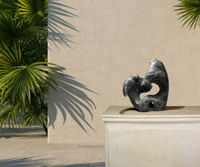 將圖片載入圖庫檢視器 Acquatic themed abstract Outdoor or Indoor marble sculpture Encounter Manta Ray Sculpture Black and White Stone Astra Star Marble Abstract Ocean Life Sculpture

